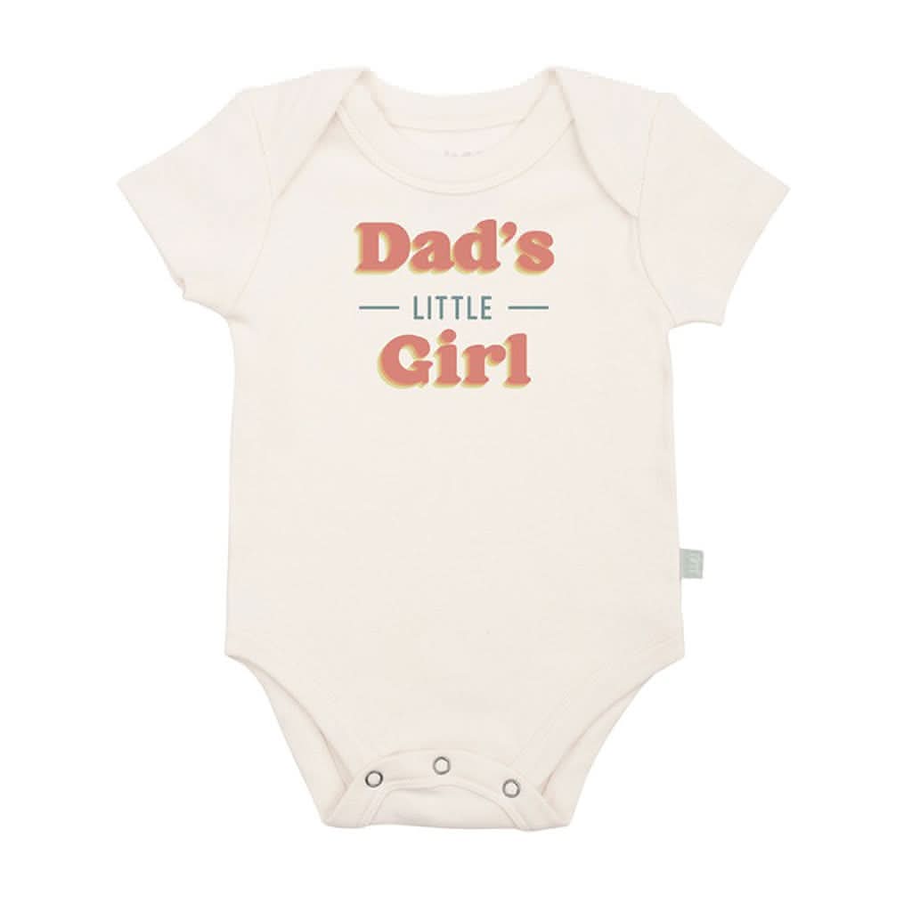 Finn & Emma Short Sleeve Graphic Bodysuit, Dad's Little Girl-Clothing-Finn + Emma-0-3 M-ANB Baby Store