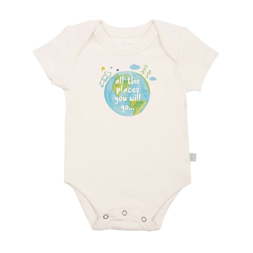 Finn & Emma Short Sleeve Graphic Bodysuit, Place You Will Go-Clothing-Finn + Emma-0-3 M-ANB Baby Store