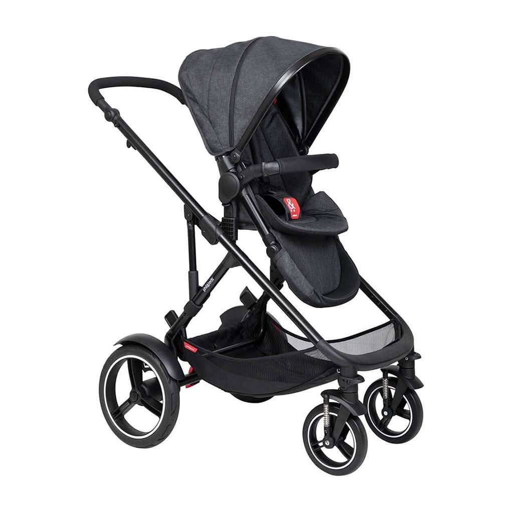 Phil & Teds V6 Voyager Stroller & Liner-Single Strollers-Phil & Teds-Black - Available End Of April-ANB Baby Store