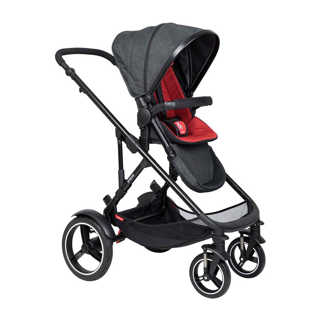Phil & Teds V6 Voyager Stroller & Liner-chilli-red_9 - ANB Baby