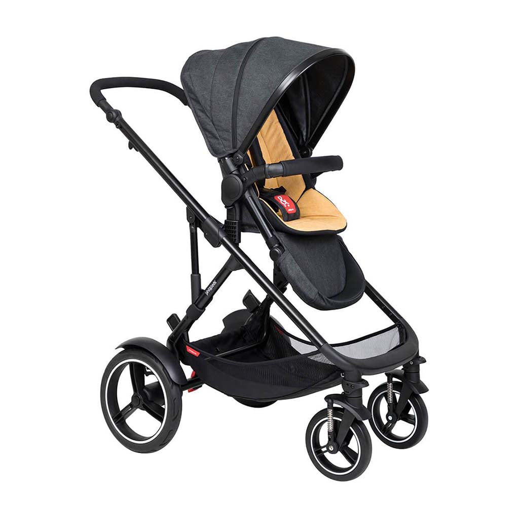 Phil & Teds V6 Voyager Stroller & Liner-butterscotch-brown_12 - ANB Baby