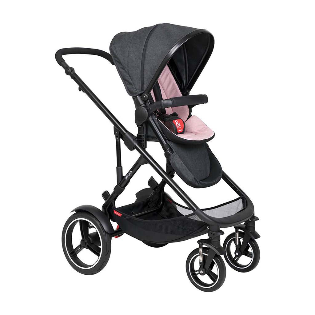 Phil & Teds V6 Voyager Stroller & Liner-blush-purple_13 - ANB Baby