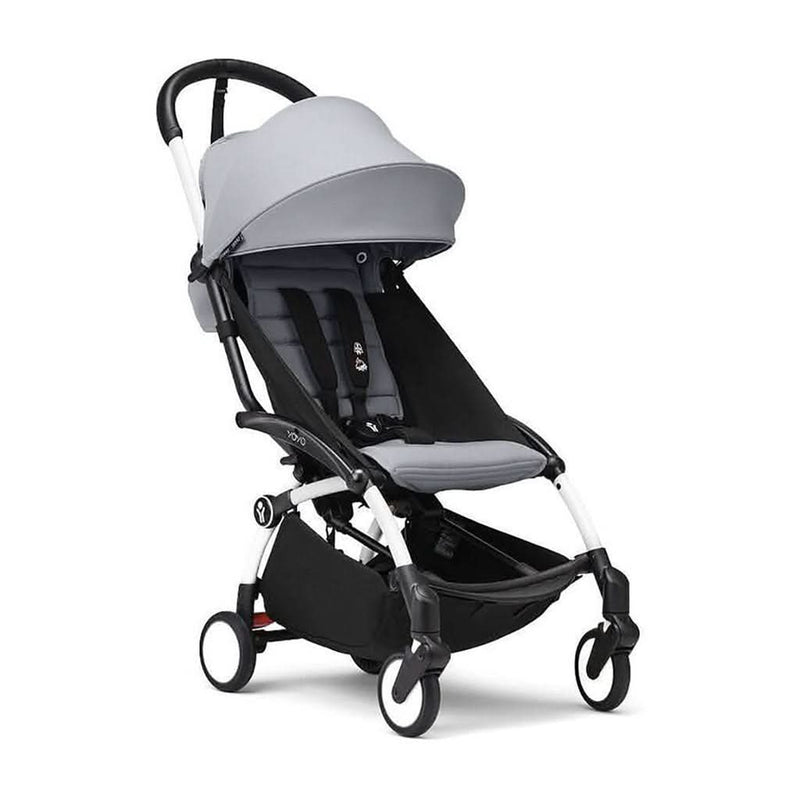 Stokke YOYO Lightweight Stroller from 6 Months-White Frame Stone_1 - ANB Baby
