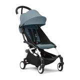 Stokke YOYO Lightweight Stroller from 6 Months-White Frame Aqua_17 - ANB Baby