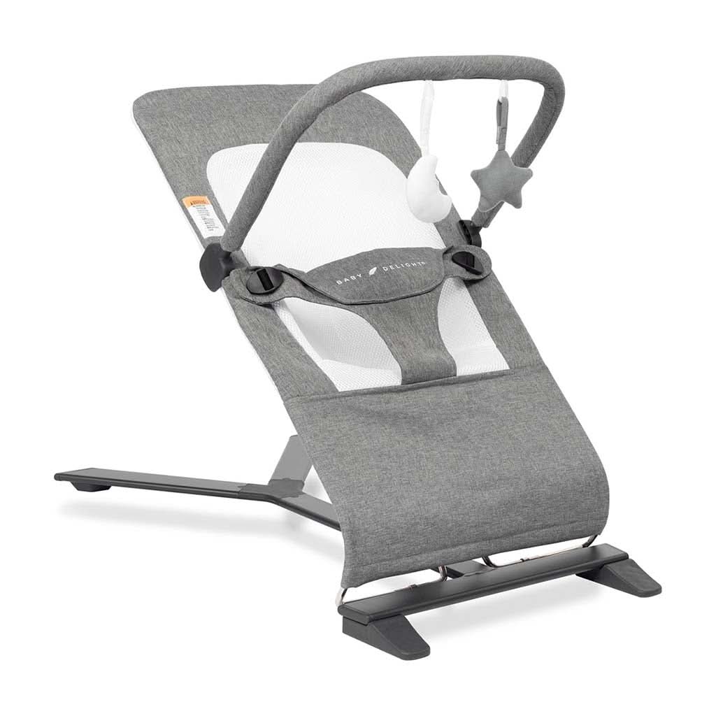 Baby Delight Alpine Deluxe Portable Bouncer-Bouncers & Rockers-Baby Delight-Charcoal Tweed-ANB Baby Store