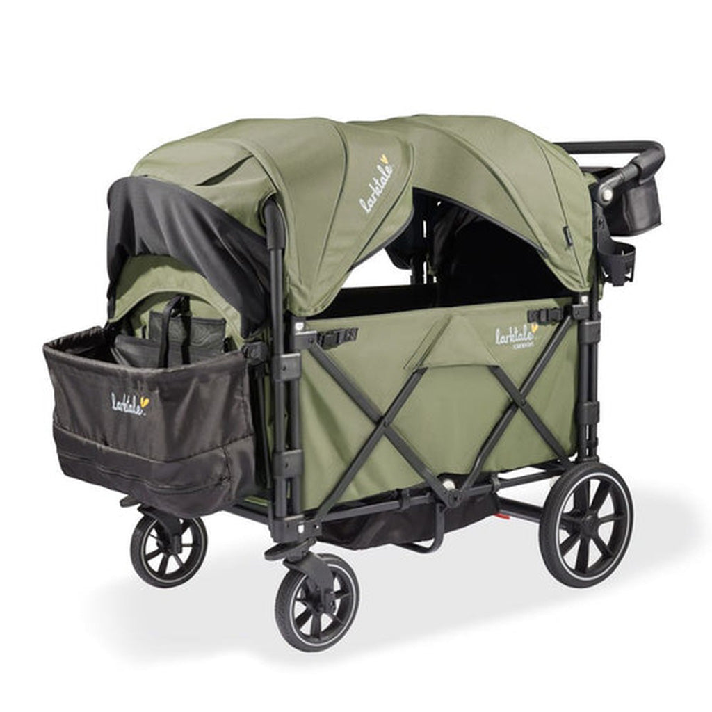 Larktale Caravan Quad Stroller Wagon-Stroller Wagons-Larktale-Chelsea Green - Available End Of June-ANB Baby Store