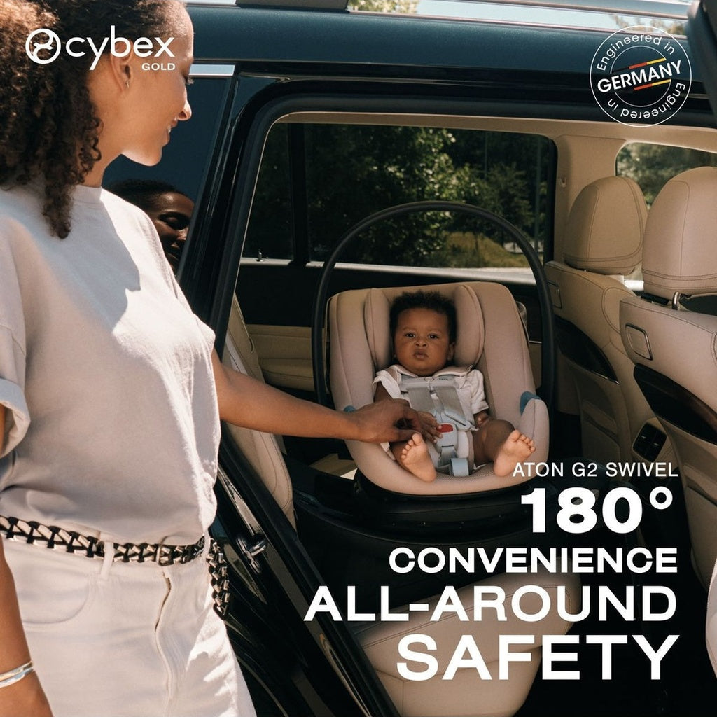 Aton G2 Swivel Infant Car Seat with Load Leg Base by Cybex Stormy Blue