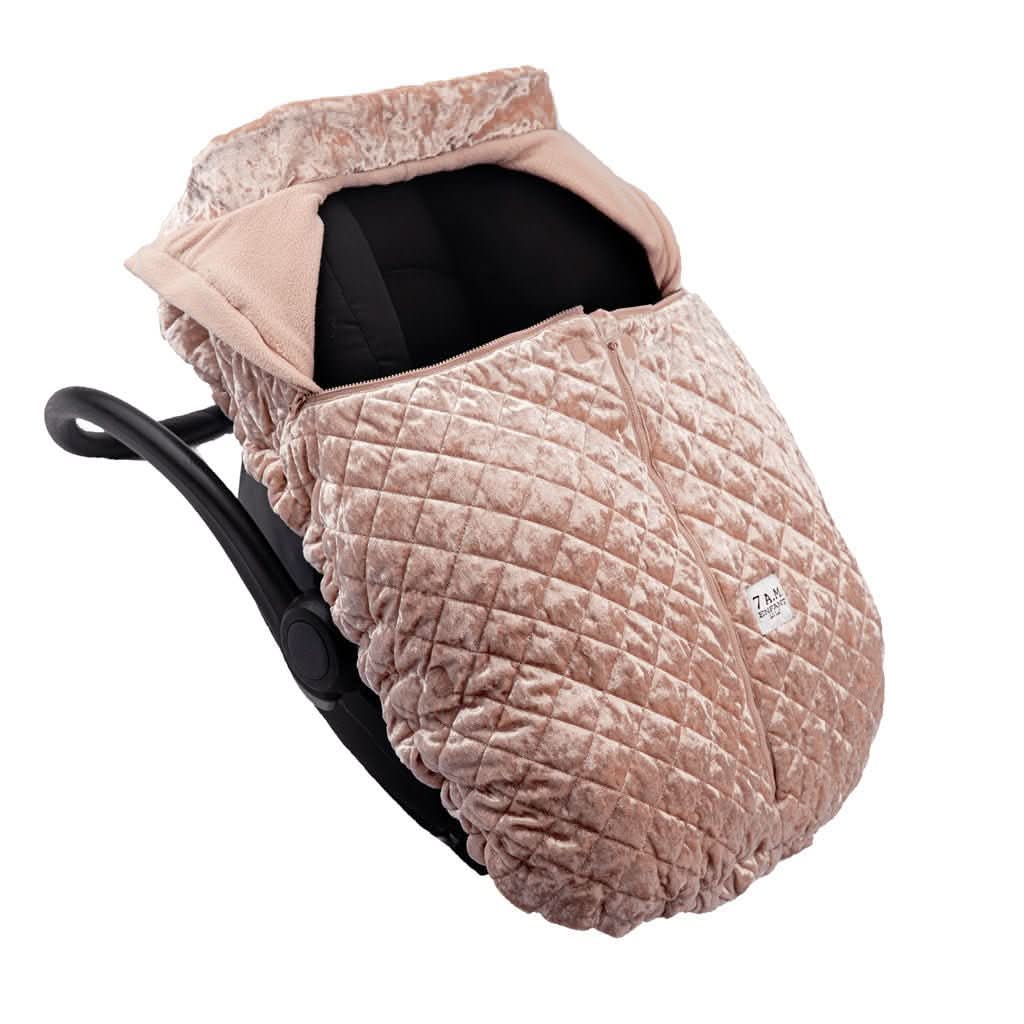 7 AM Enfant Car Seat Cocoon Baby Cover, Quilted Velvet 0 - 12M, ANB BABY