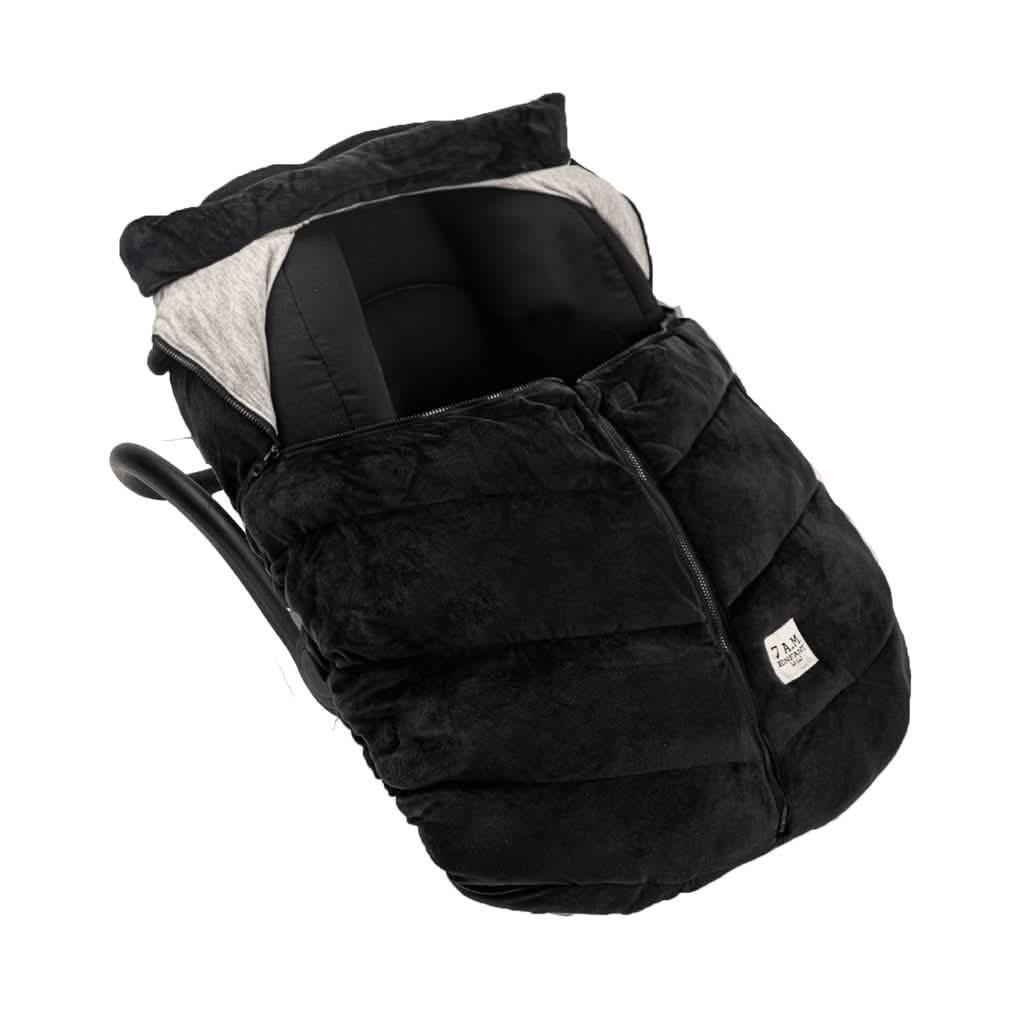 7 AM Enfant Car Seat Cocoon Bebe Mild Climate, Black Velour, ANB BABY
