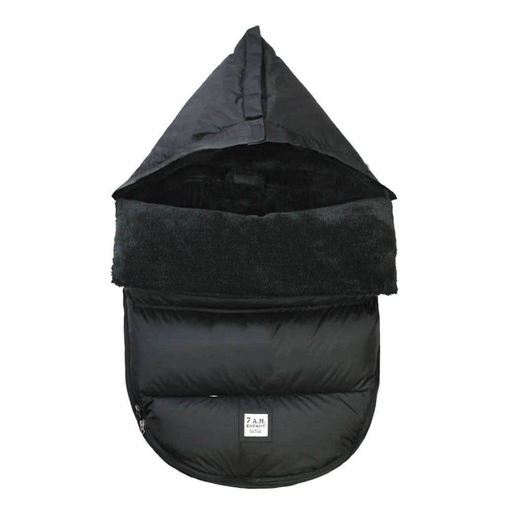 7 AM Enfant PlushPOD Footmuff, Black Plush, ANB BABY
