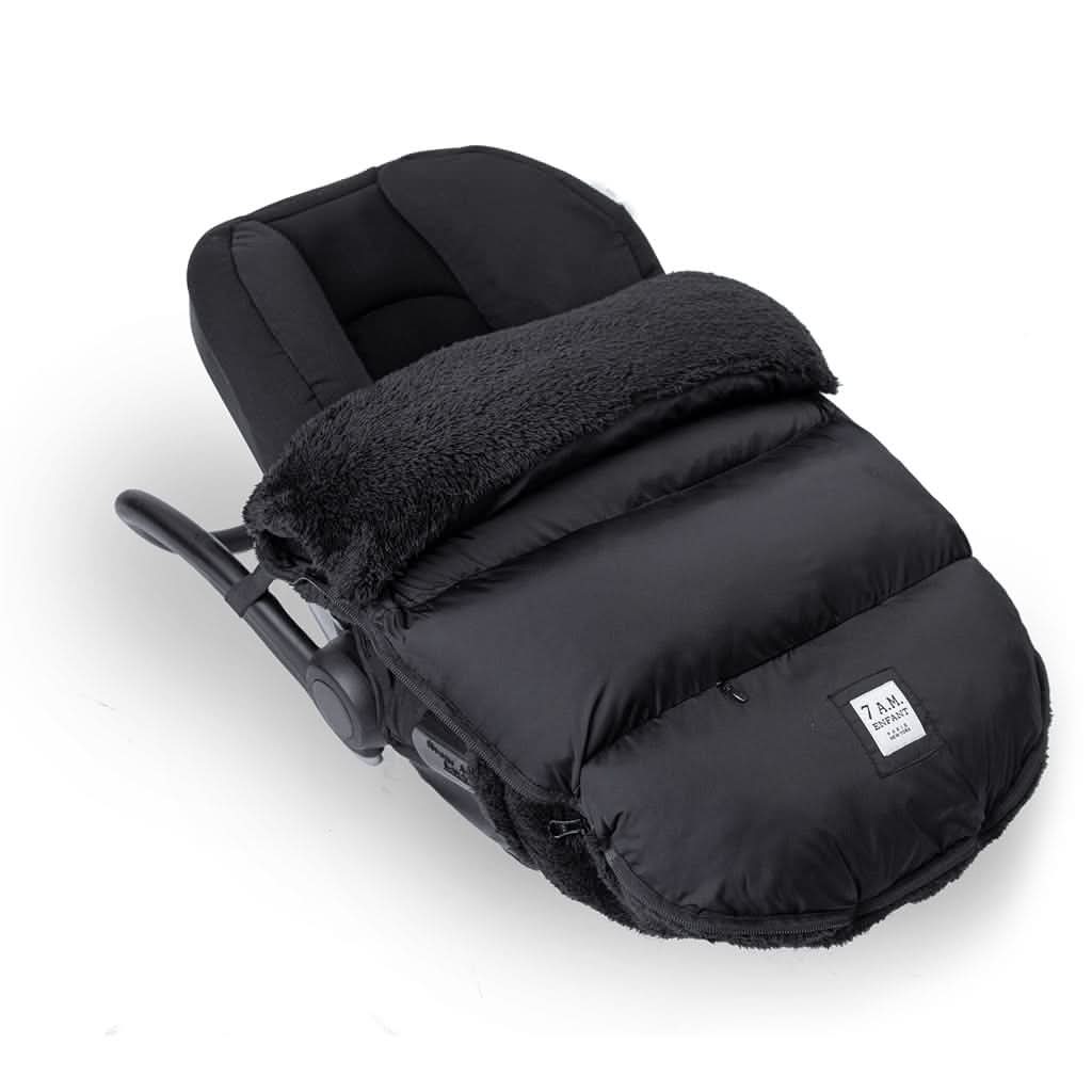 7 AM Enfant PlushPOD Footmuff, Black Plush, ANB BABY