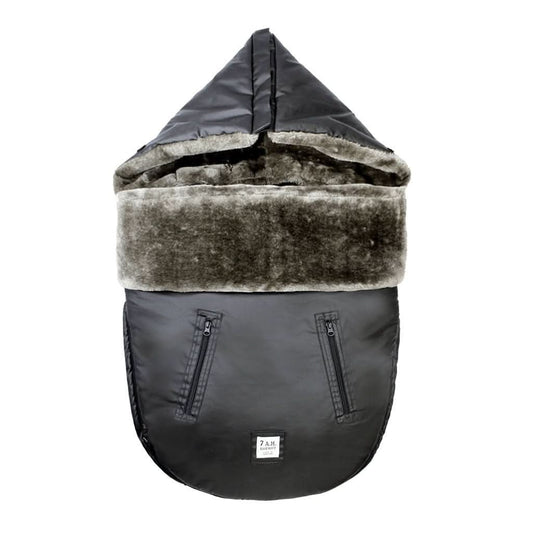7 AM Enfant WaxedPOD Footmuff, Waxed Forest/Faux Shearling - ANB Baby
