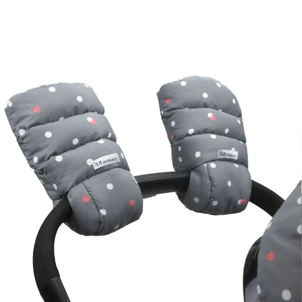 7 AM Enfant Warmmuffs 212 - Grey Dots-Stroller Accessories-7AM Enfant-ANB Baby Store