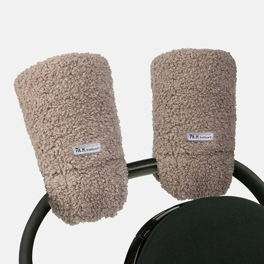7AM Enfant Classic Warmmuffs, Oatmeal Teddy_1 - ANB Baby