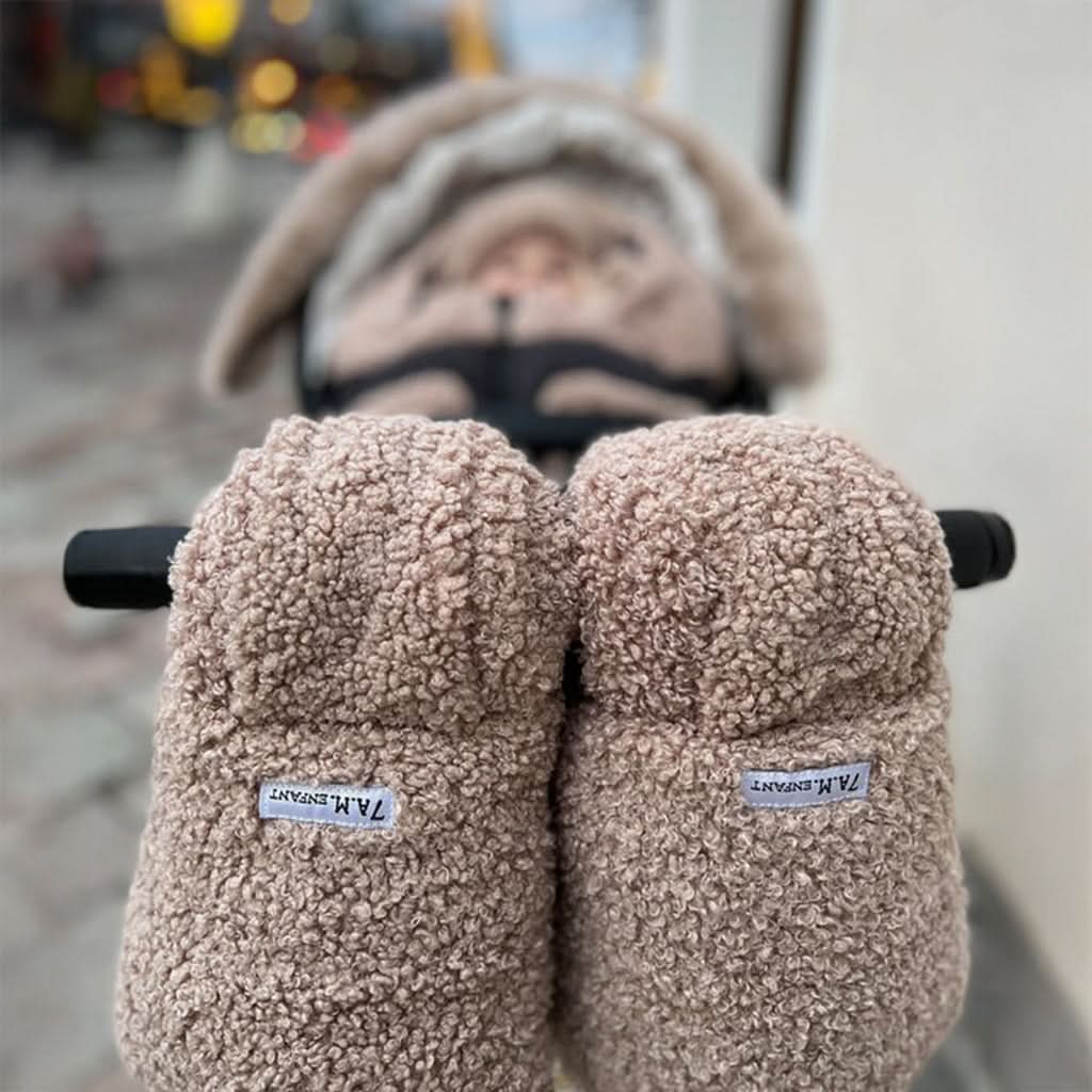 7AM Enfant Classic Warmmuffs, Oatmeal Teddy_2 - ANB Baby