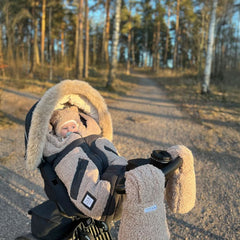 7AM Enfant Classic Warmmuffs, Oatmeal Teddy_5 - ANB Baby