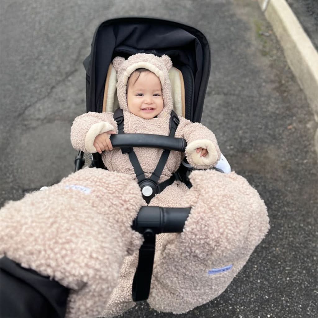 7AM Enfant Classic Warmmuffs, Oatmeal Teddy_6 - ANB Baby