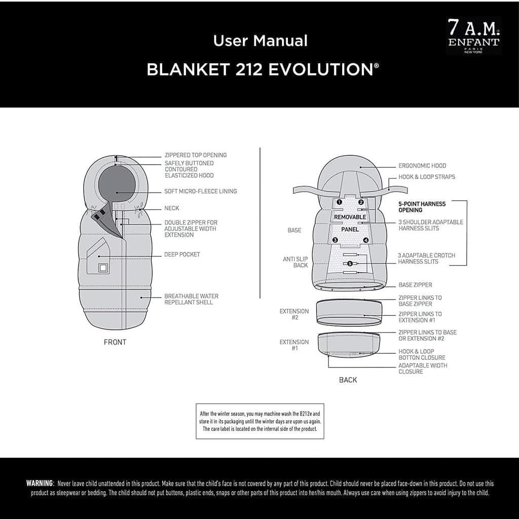 7AM Blanket 212 Evolution Fits Size 6M - 4T, ANB BABY