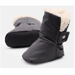 7AM Enfant Baby Booties, Benji, Smokey Grey, ANB BABY