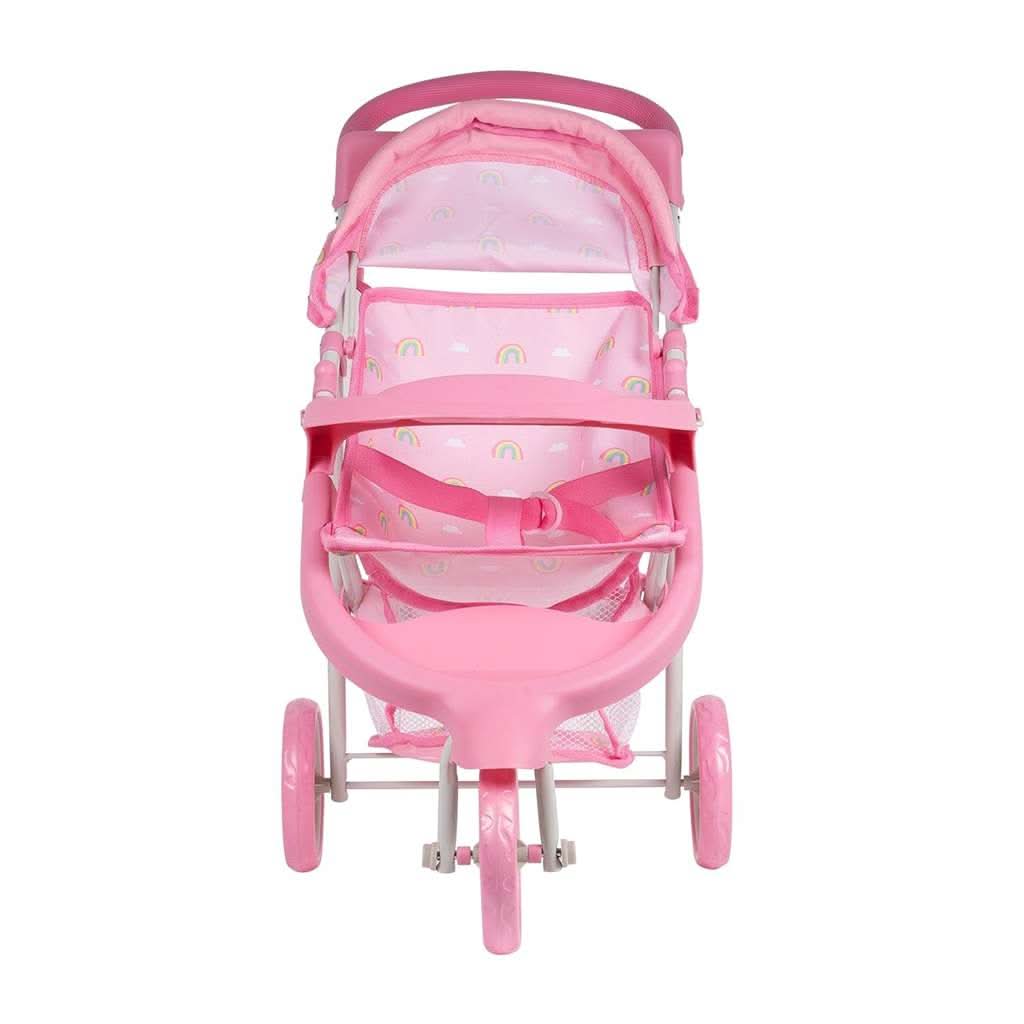 Adora Snack N Go Baby Doll Stroller with Shade – Rainbow Rose, Front  - ANB BABY 