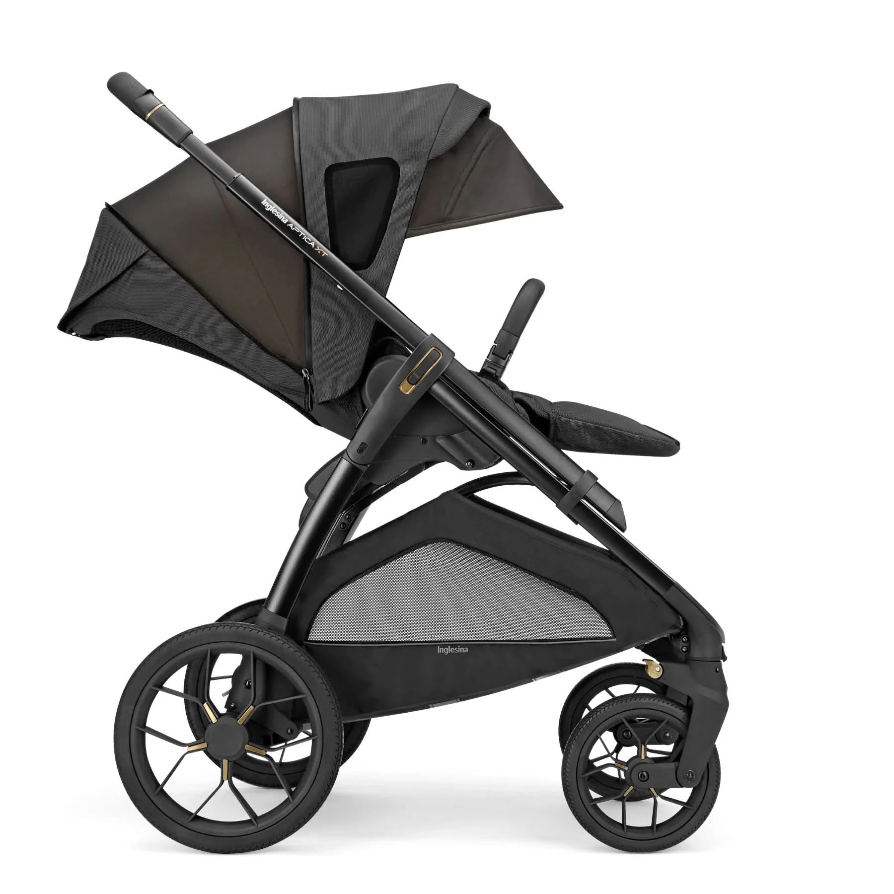 Inglesina Aptica XT Stroller With Bassinet & Stand-Single Strollers-Inglesina-Magnet Gray-ANB Baby Store