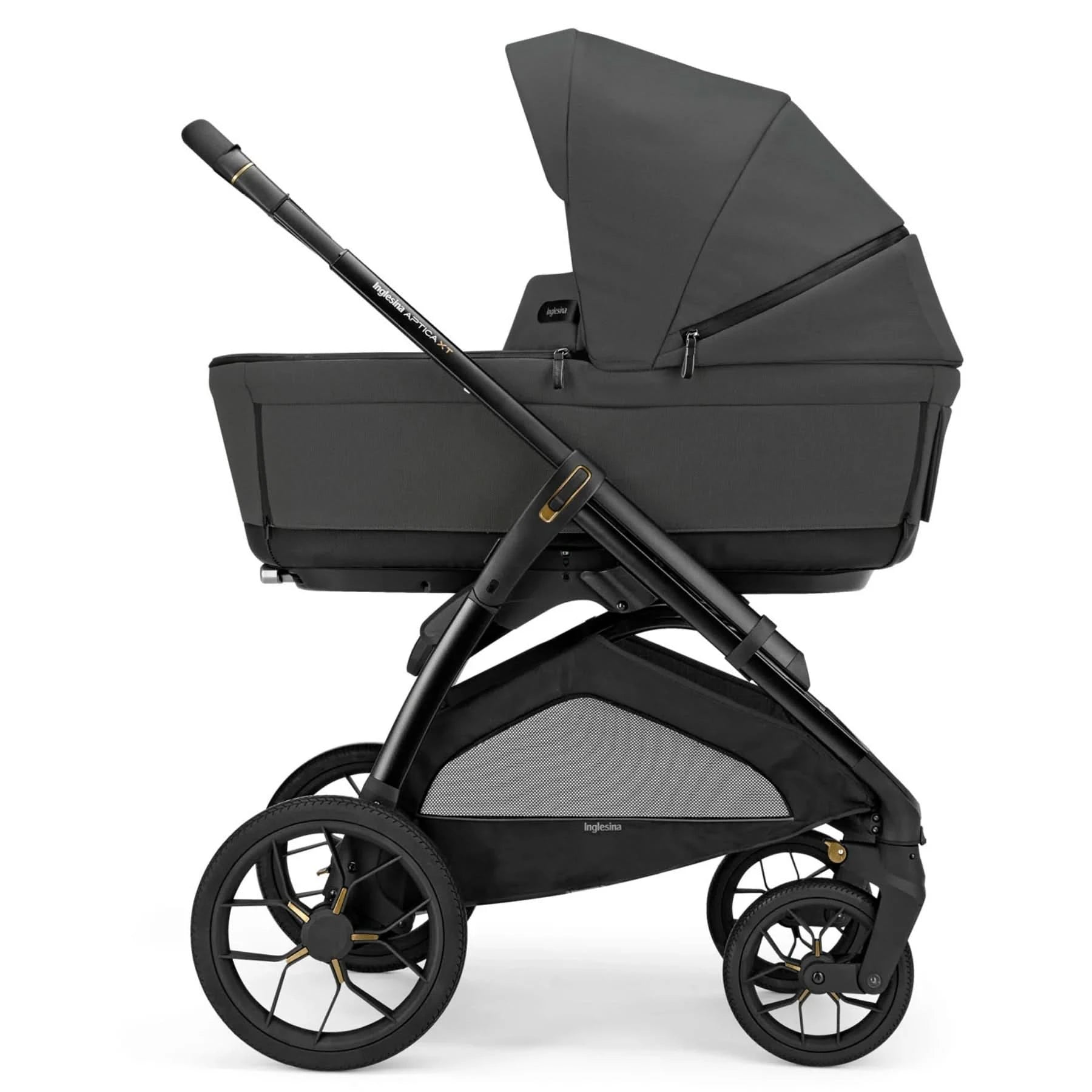 Inglesina Aptica XT Stroller With Bassinet & Stand-Single Strollers-Inglesina-Magnet Gray-ANB Baby Store