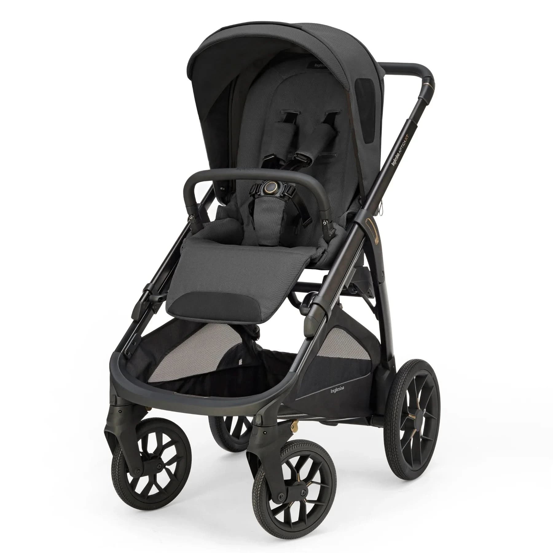 Inglesina Aptica XT Stroller With Bassinet & Stand-Single Strollers-Inglesina-Magnet Gray-ANB Baby Store