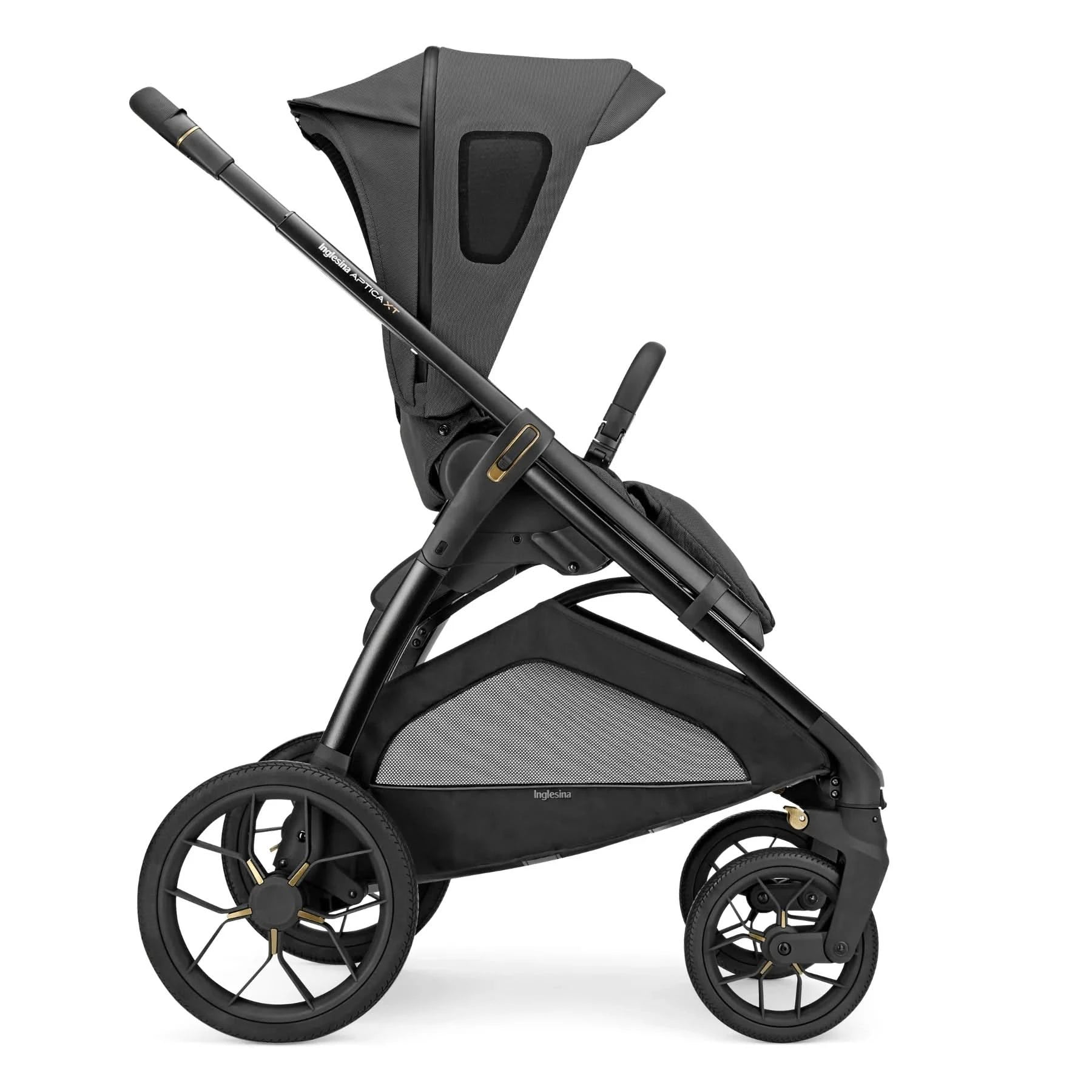 Inglesina Aptica XT Stroller With Bassinet & Stand-Single Strollers-Inglesina-Magnet Gray-ANB Baby Store