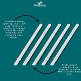 Avanchy Small 5inch Silicone Baby Straw 5 Pack-White_6 - ANB Baby