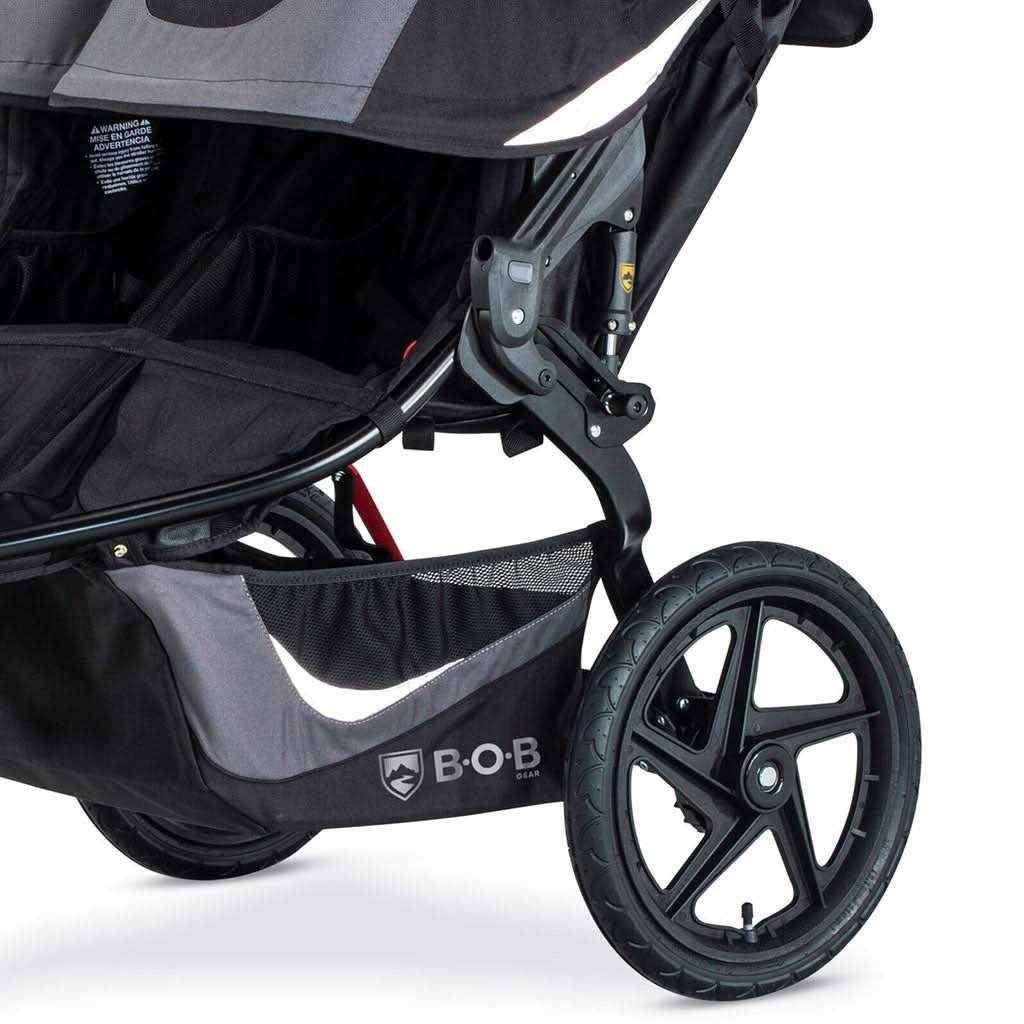 folding bob double stroller BOB Gear Revolution Flex 3.0 Duallie Double Jogging Stroller