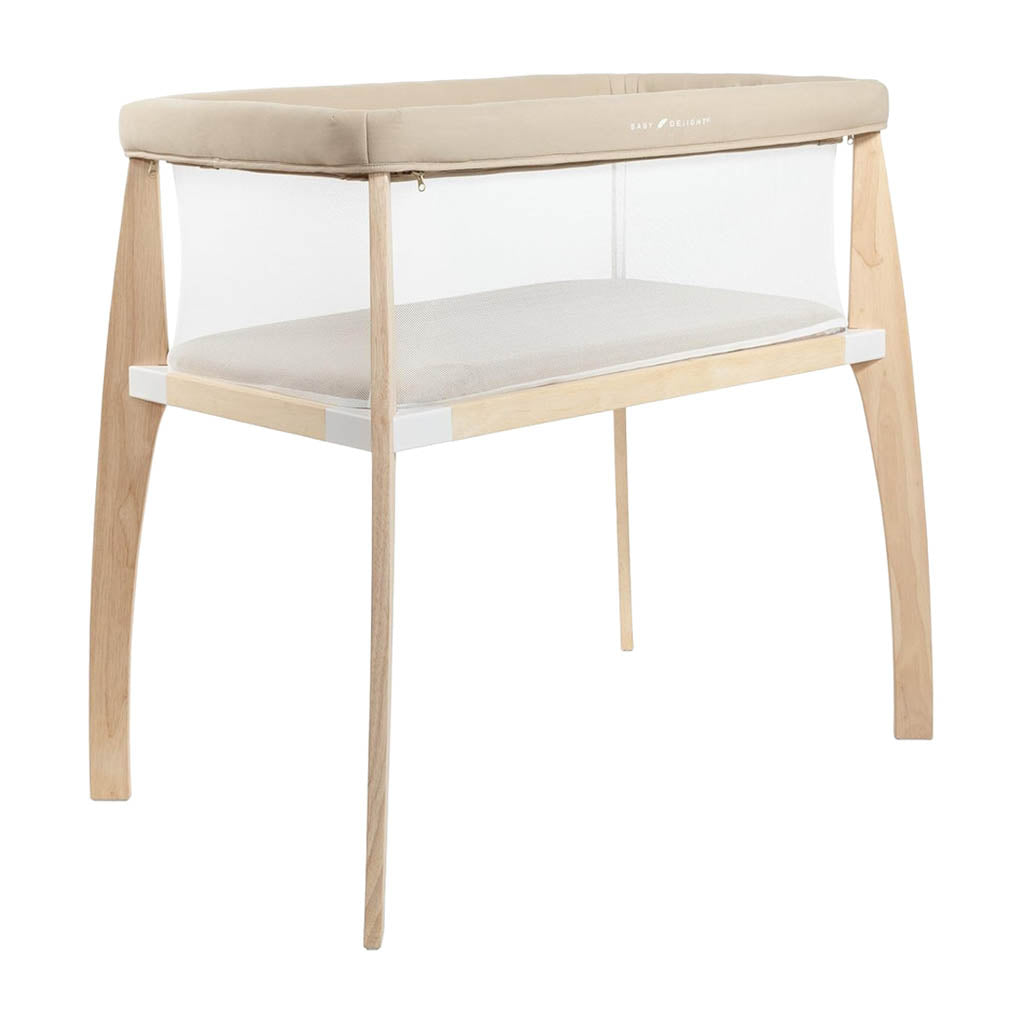Baby Delight Heirloom Willow Organic Wood Bassinet-Cribs & Bassinets-Baby Delight-Organic Oat-ANB Baby Store