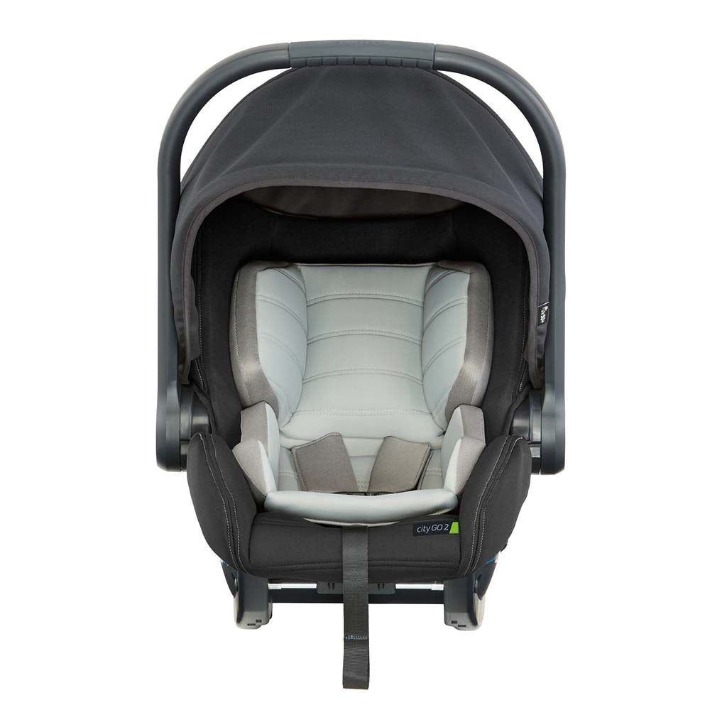Baby Jogger City Go 2 Infant Car Seat Slate Grey Front - ANB Baby