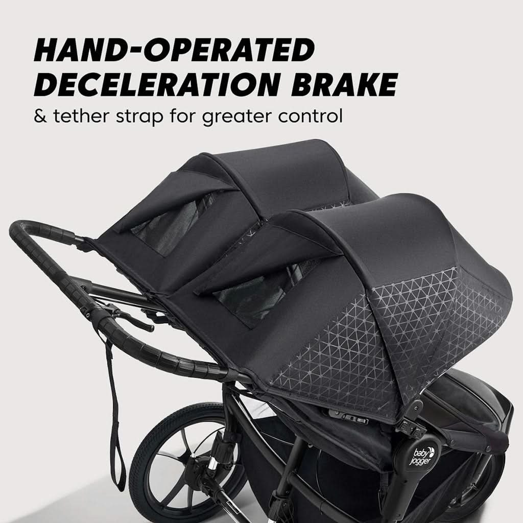 Baby Jogger Summit X3 Double Jogging Stroller, Black-Gray_3 - ANB Baby