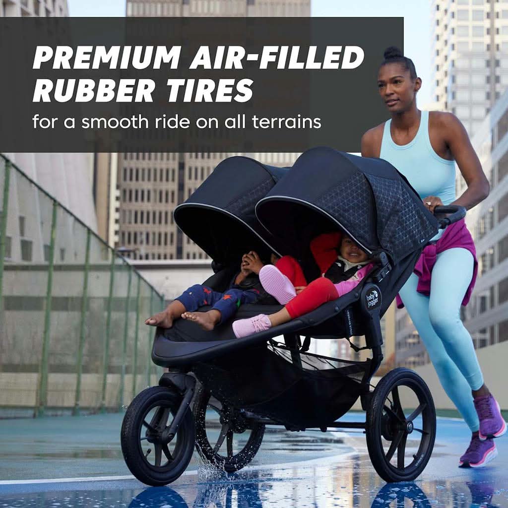 Baby Jogger Summit X3 Double Jogging Stroller, Black-Gray_6 - ANB Baby