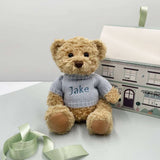 Babyblooms Personalised Bertie Bear, Blue Life - ANB Baby