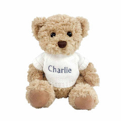 Babyblooms Personalised Bertie Bear, White Main - ANB Baby
