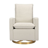 Babyletto Cali Pillowback Swivel Glider in Ivory Boucle with Gold Base_6