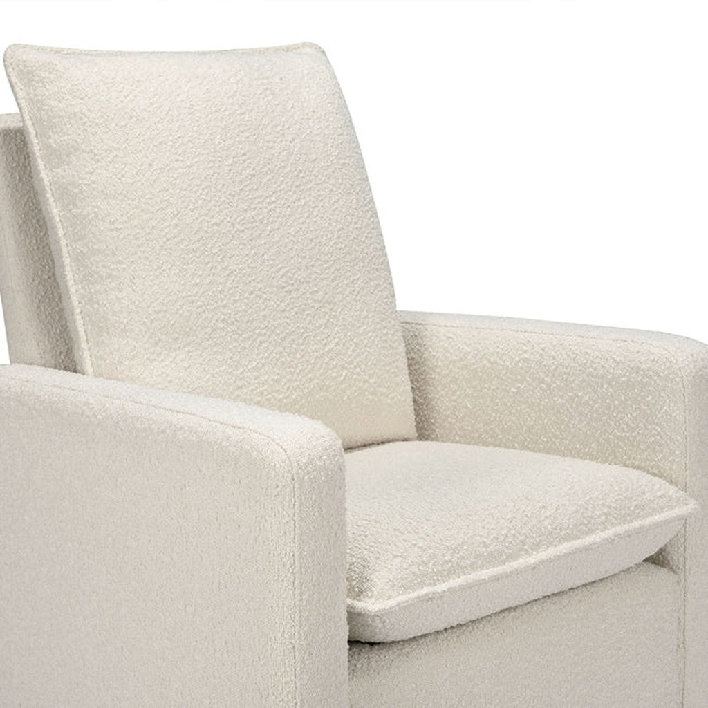 Babyletto Cali Pillowback Swivel Glider in Ivory Boucle with Gold Base_9