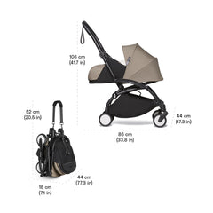 Babyzen YOYO2 + 0+ Newborn Pack + 6+ Color Pack Complete White Dimensions - ANB Baby