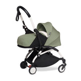 Babyzen YOYO2 + 0+ Newborn Pack + 6+ Color Pack Complete White Olive Side - ANB Baby