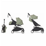 Babyzen YOYO2 + 0+ Newborn Pack + 6+ Color Pack Complete White Olive - ANB Baby