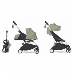 Babyzen YOYO2 + 0+ Newborn Pack + 6+ Color Pack Complete White Olive - ANB Baby