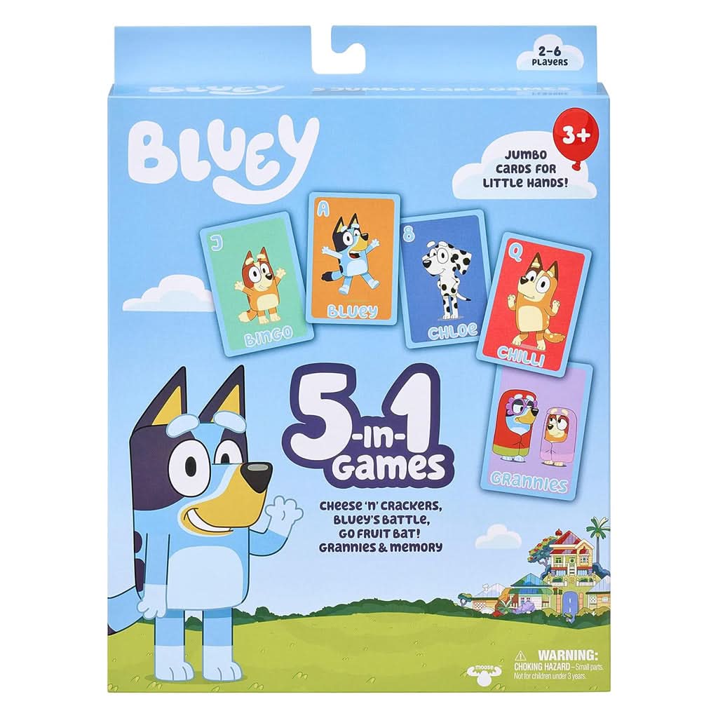 Bluey 5-in-1 Card Game Set-Puzzles & Games-Bluey-ANB Baby Store