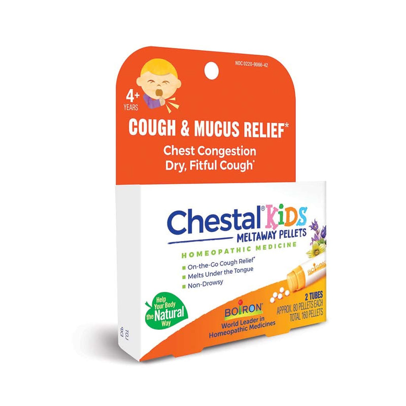 Boiron Chestal Kids Meltaway Pellets, Cough & Mucus Relief Main - ANB Baby