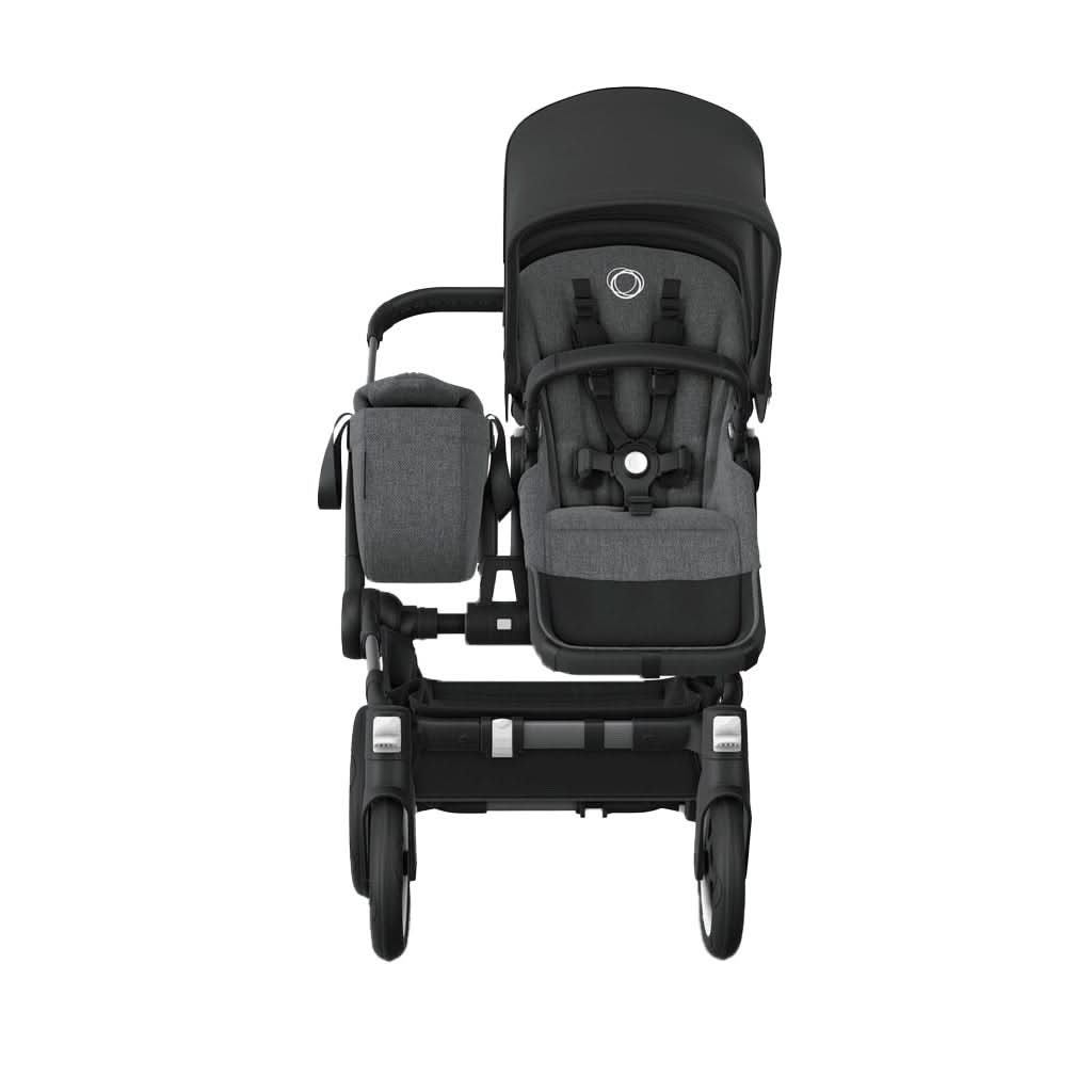 Bugaboo-Donkey-5-Mono-Complete-Stroller,-Graphite-Grey-Melange-Midnight-Black,-Front - ANB Baby