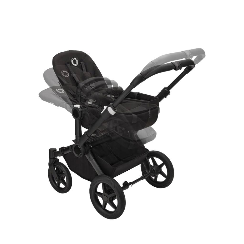 Bugaboo-Donkey-5-Mono-Complete-Stroller,-Graphite-Grey-Melange-Midnight-Black,-Recline-positions - ANB Baby