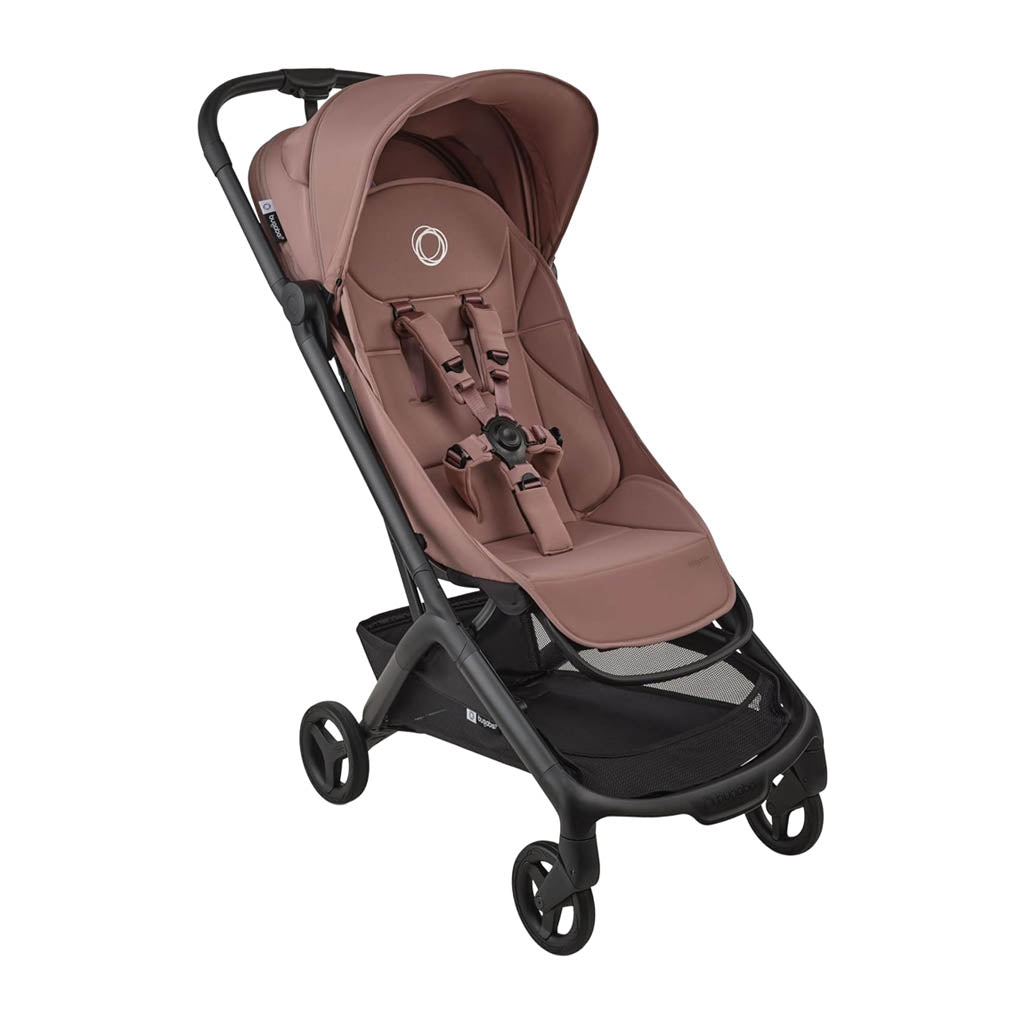 Brown baby stroller with black frame on a white background - ANB Baby