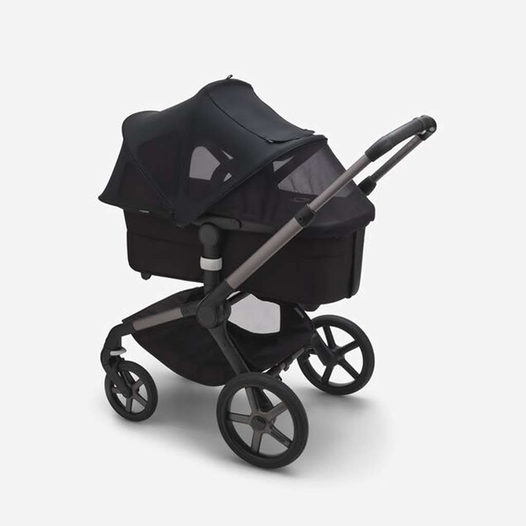 Bugaboo Breezy Sun Canopy for Fox, Cameleon 3 & Lynx, Midnight Black, Open View  - ANB BABY