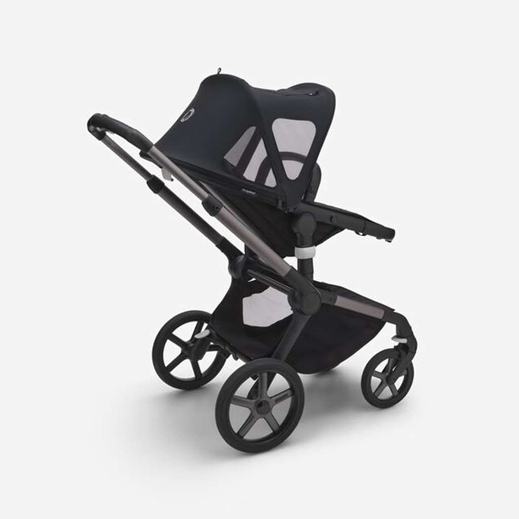 Bugaboo Breezy Sun Canopy for Fox, Cameleon 3 & Lynx, Midnight Black, Side - ANB BABY