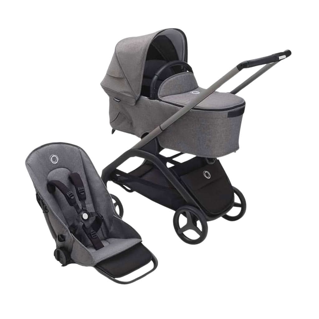 Bugaboo Dragonfly with Seat and Bassinet Complete Stroller-Single Strollers-Bugaboo-Graphite / Midnight Black-Skyline Blue-ANB Baby Store